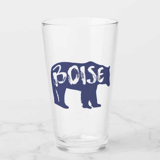 Boise Idaho Bear Glass (Front)