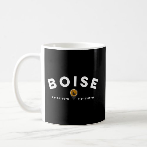 Boise Idaho Id Map Coffee Mug