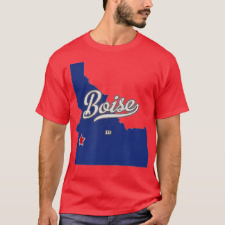 Boise Idaho ID Map T-Shirt