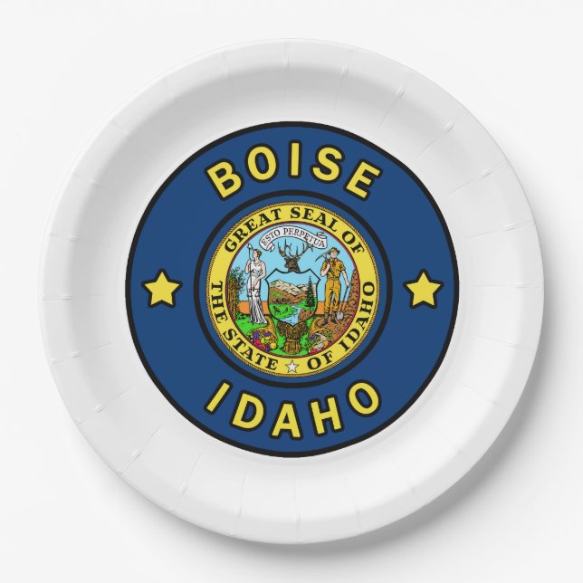 Boise Idaho Paper Plates (Front)