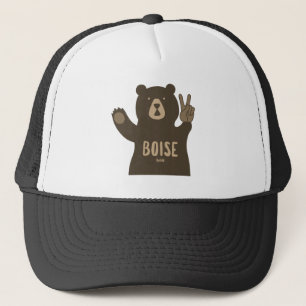 Boise Idaho Peace Bear Trucker Hat