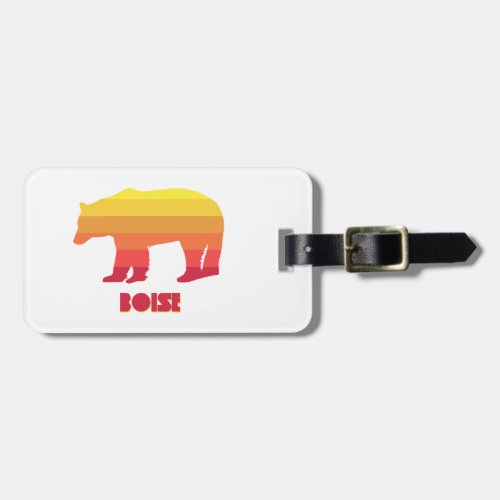 Boise Idaho Rainbow Bear Luggage Tag