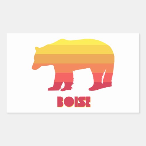 Boise Idaho Rainbow Bear Rectangular Sticker