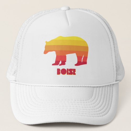 Boise Idaho Rainbow Bear Trucker Hat
