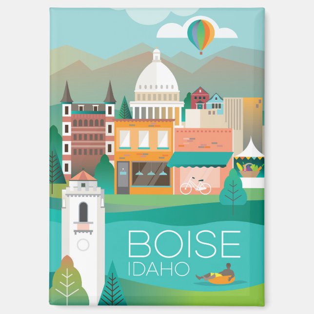 Boise, Idaho Refrigerator Magnet (Front)