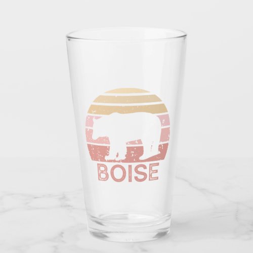 Boise Idaho Retro Bear Glass