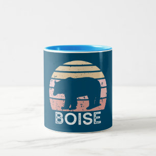 Boise Idaho Retro Bear Two-Tone Coffee Mug
