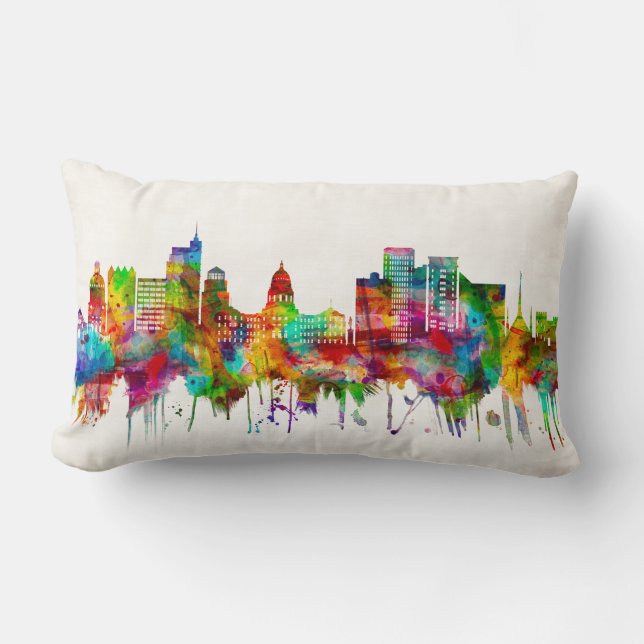 Boise Idaho Skyline Lumbar Pillow (Front)
