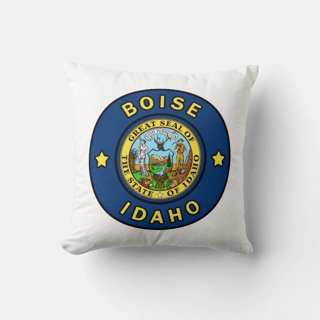 Boise Idaho Throw Pillow (Front)