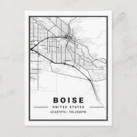 Boise Idaho USA Travel City Map Poster