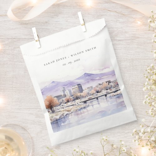 Boise, Idaho Watercolor Landscape Wedding