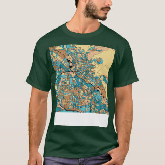 Boise Map Pattern in Mid Century Pastel TShirt