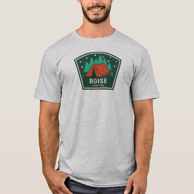Boise National Forest Camping T-Shirt (Front)