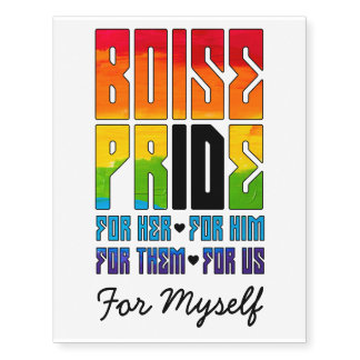 Boise PRIDE XL Temporary Tattoos
