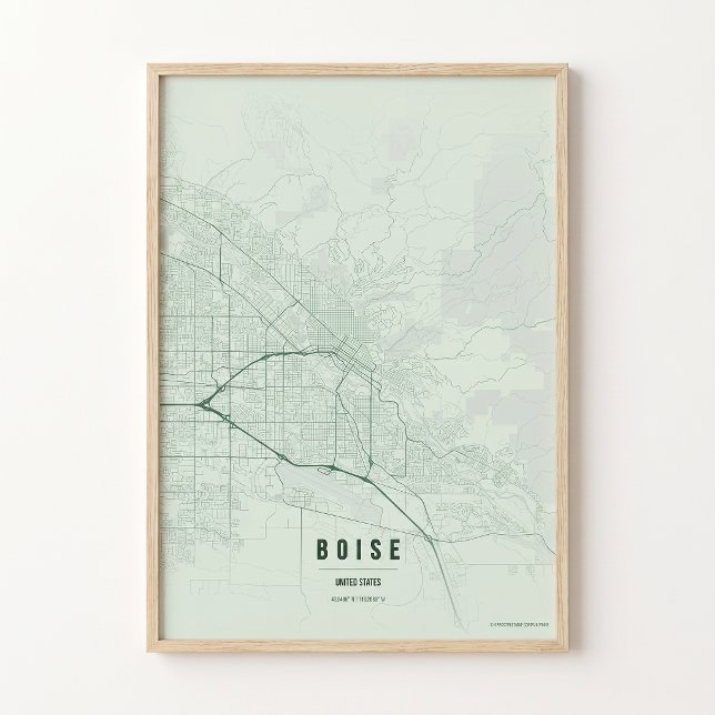 Boise Sage Map Print Poster Wallart Gift (Creator Uploaded)
