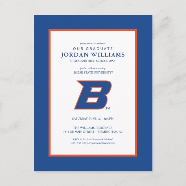 Boise State B Announcement Postcard (Front)