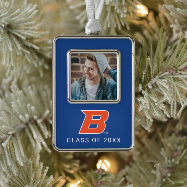 Boise State B Christmas Ornament (Tree)