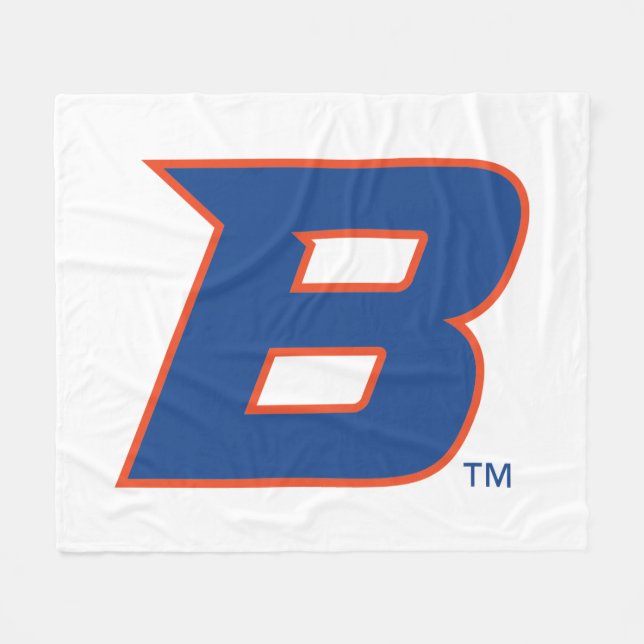 Boise State B Fleece Blanket (Front (Horizontal))