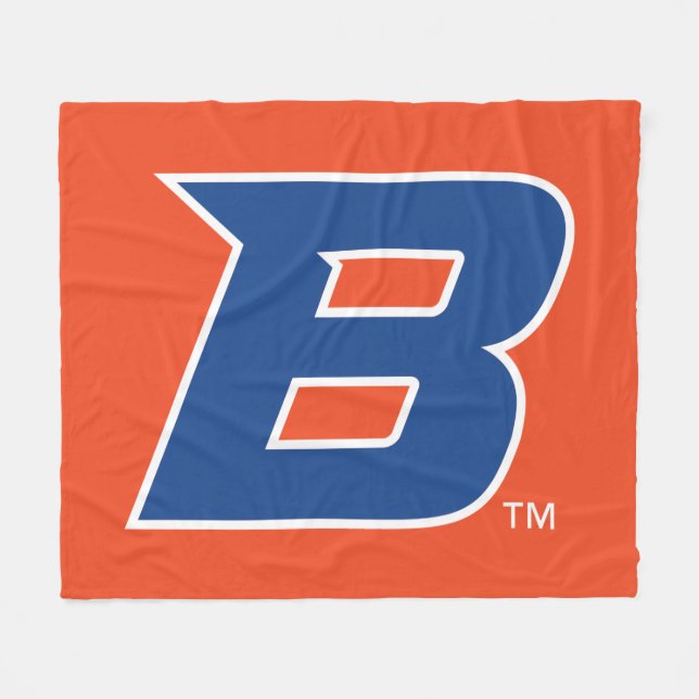 Boise State B Fleece Blanket (Front (Horizontal))