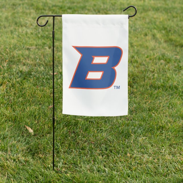 Boise State B Garden Flag (In SItu)