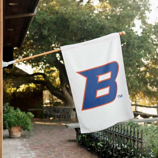 Boise State B House Flag (In SItu)