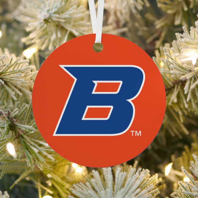 Boise State B Metal Ornament (Insitu)