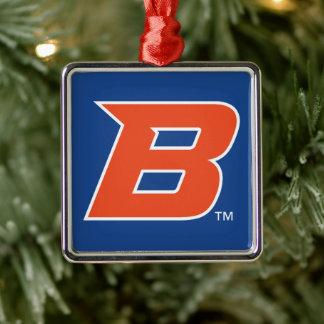 Boise State B Metal Ornament