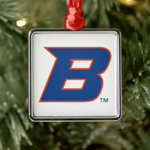 Boise State B Metal Ornament