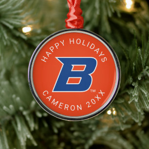 Boise State B Metal Ornament