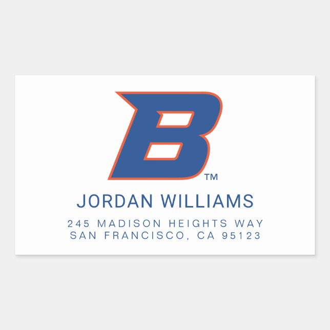 Boise State B Rectangular Sticker (Front)