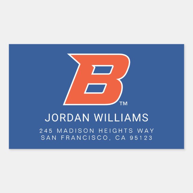 Boise State B Rectangular Sticker (Front)