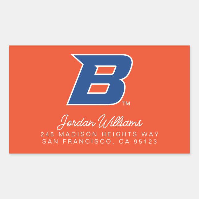 Boise State B Rectangular Sticker (Front)