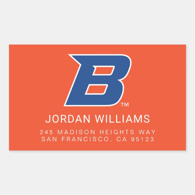 Boise State B Rectangular Sticker (Front)