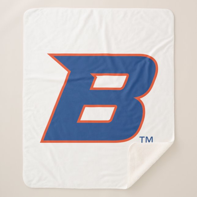 Boise State B Sherpa Blanket (Front)
