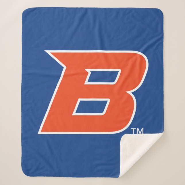 Boise State B Sherpa Blanket (Front)