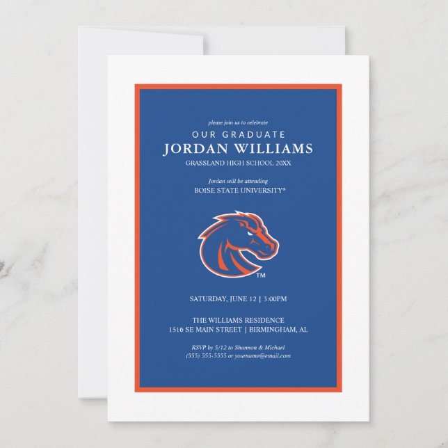 Boise State Broncos Announcement (Front)