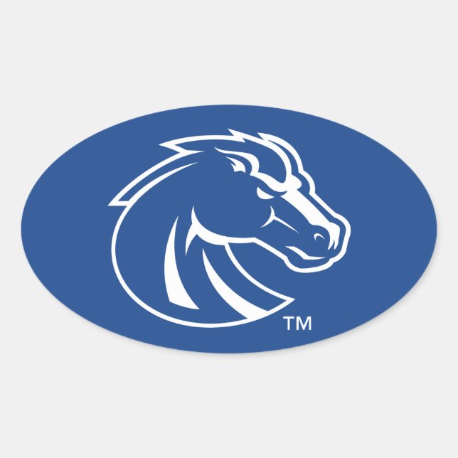 Boise State Broncos Oval Sticker (Front)