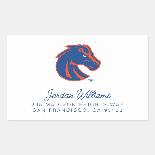 Boise State Broncos Rectangular Sticker (Front)