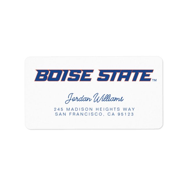 Boise State Label (Front)