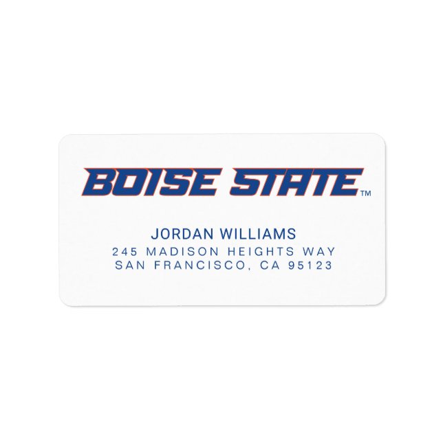 Boise State Label (Front)