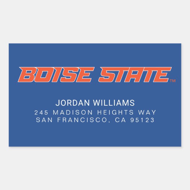 Boise State Rectangular Sticker (Front)