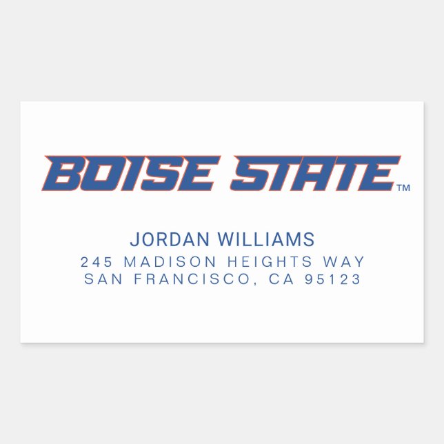 Boise State Rectangular Sticker (Front)