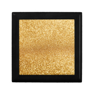 Boîte à bijoux en bois couleur doré gift box