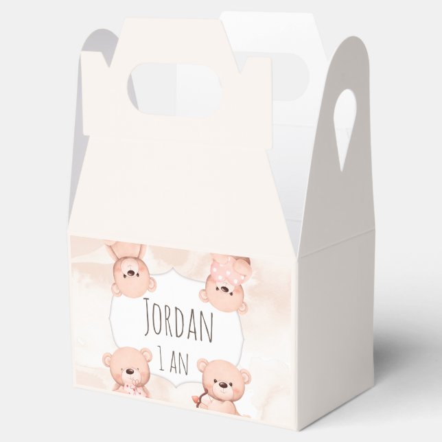 Boite cadeau Baby shower Teddy bear ours Favor Boxes (Opened)
