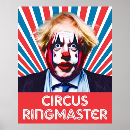 Bojo the Clown Tory Circus Ringmaster Poster