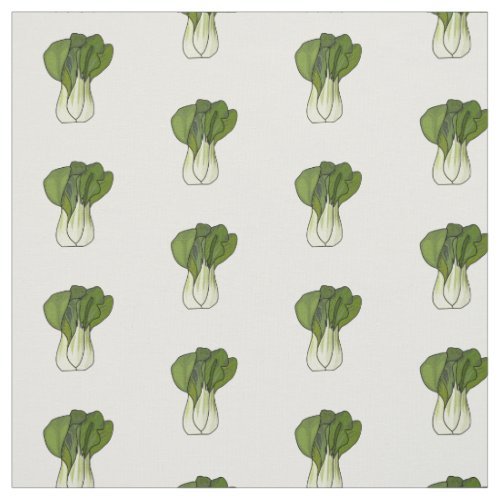 Bok choy cartoon illustration fabric