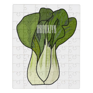 Bok choy cartoon illustration  jigsaw puzzle