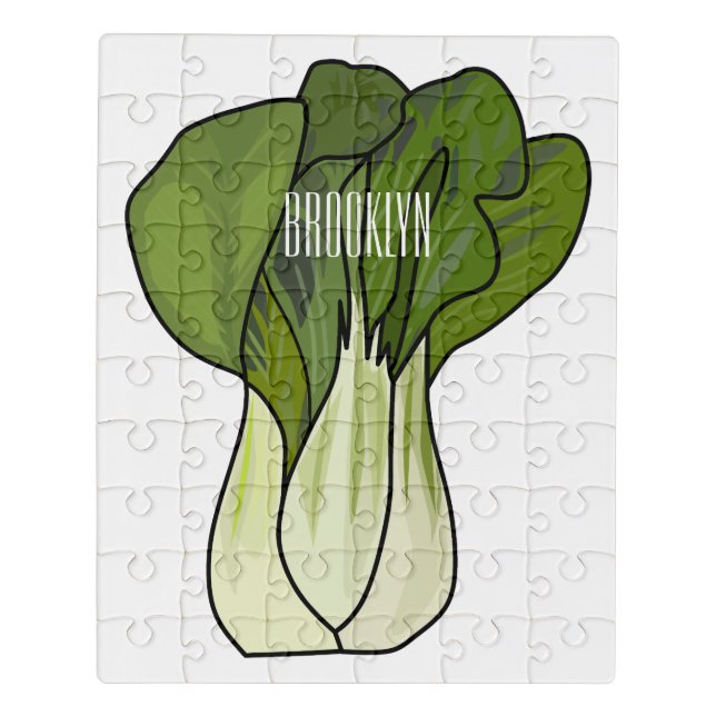 Bok choy cartoon illustration  jigsaw puzzle (Puzzle Vertical)