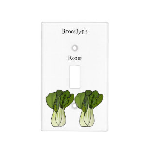 Bok choy cartoon illustration light switch cover