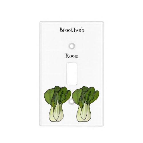 Bok choy cartoon illustration light switch cover